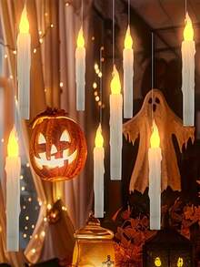 26pcs Floating Candle Lights, Halloween Candle Lights, Flameless Hanging LED Candles, Realistic Flame Effect, Battery Operated, Suitable For Room Decor, Home Decor, Bedroom Decor, Halloween Decor, Party Decor, Indoor Decor, Porch Decor, Windproof - Floating Candle Light - View 4