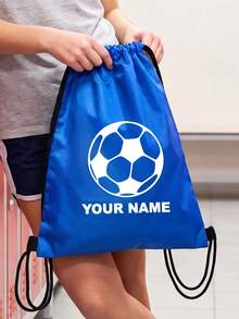 Tas Serut dengan Nama Kustom, Ransel Sepak Bola yang Dipersonalisasi, Ransel Serut Grosir, Hadiah Tim, Tas Olahraga Sekolah, Perlengkapan Perkemahan Sepak Bola, 1/3/5 buah - MultiWarna - View 6