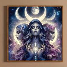 1PC DIY 5D Diamond Painting Kit Beautiful Woman Pattern - Round Full Diamond Art Mosaic Craft, Home Wall Decor, Unframed - No Frame - View 2