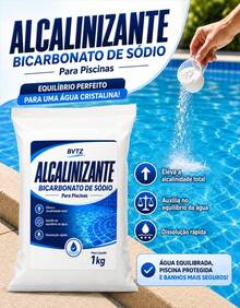 Alcalinizante Bicarbonato De Sodio Reduz Ph Para Piscina Tratamento De Agua - Tamanho - Visão 2