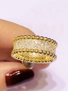1pc Fashion Square Cubic Zirconia Women's Ring, Suitable For Valentine's Day Gift, Wedding Anniversary Party Wear - 7# - View 17
