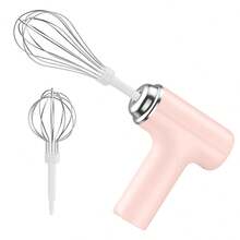 Portable Electric Handheld Milk Frother, With 2 Stainless Steel Stirring Heads, 3-Speed Adjustable, Cream Frother Egg Mixer, Suitable For Coffee, Protein Shakes, Baking Cakes - Multicolor - View 12