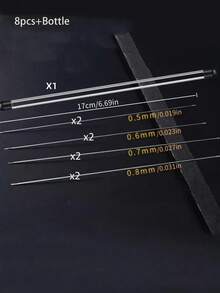 5-36件組側開孔穿珠針,易穿線,適合手工藝與DIY串珠,17cm/6.69英吋,附收納管 - 彩色 - 查看 14