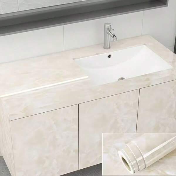1 Rollo de Papel Tapiz Autoadhesivo de Mármol Despegable y Pegable Resistente al Agua y al Aceite Papel Tapiz de Mármol para Cocina Baño Encimera Gabinete Paneles a Prueba de Salpicaduras Mesa Decoración de Pared Renovación de Muebles Decoración del Hogar DIY Papel Tapiz Autoadhesivo Removible
