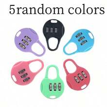 1/3/5 piezas Mini candados, adecuados para maletas, equipaje, cajones y bolsas de portátil - Candados de combinación de plástico resistente y candados con llave, con diseño de macaron, candados digitales compactos y portátiles, adecuados para maletas, cajas, mochilas (color aleatorio) - A - Ver 19