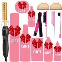 GOIPLE Electric Hot Comb Ceramic Hair Straightener, Heat Pressing Comb For Wigs & Natural Hair, Multifunctional Styling Tool For Straightening Curling Wig Grooming, With Multiple Combs Hair Clips Bands Anti-Scald Case, With Free Wig Tools Gift - US A Type Plug(110-127V) - View 15