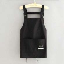 1pc Waterproof & Oil-Proof Kitchen Apron, Suitable For Home Use, With Pockets, Polyester Stain-Resistant, Applicable For Cooking, Restaurant, Craft, Gardening, BBQ, School, Cafe, Unisex, Christmas Gift - Multicolor - View 8