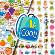 50pcs Inspirational Animal & Fruit Stickers With English Words, Suitable For Notebooks, Planners, Sticker Decoration, School Supplies, Back To School Season, Humorous & Fun Stickers - Multicolor - View 7