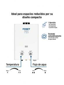 Instantaneous Water Heater, 5L, 1 Service, LP Gas, FOSET BASIC, Compact And Lightweight For Easy Installation - White - View 2
