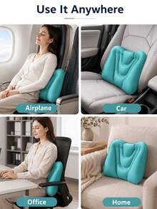 Manual Inflatable Lumbar Support Cushion, Portable Inflatable Waist Pillow, Lumbar Support Backrest, Essential Accessory For Long-Term Sitting In Trains, Airplanes, Offices, Cars, Camping And Travel - Multicolor - View 5