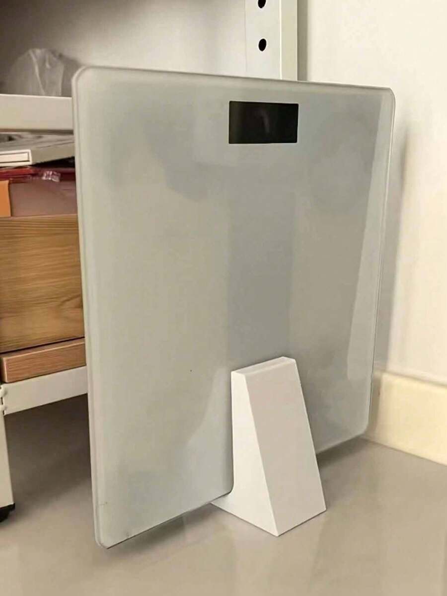 1件電子秤收納架，多功能電子秤收納架，省空間插槽式收納，文件堆疊支架，適用於浴室/廚房/客廳/衣櫃等小空間，垂直收納架，收納，支架