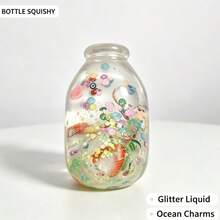 1pc Random Color Drift Bottle Soft Colorful Toy Stress Relief Bottle Christmas Halloween Easter Birthday Party Gift - Multicolor - View 3