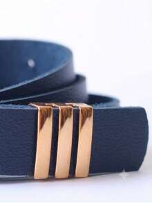 Triad Gold Buckle Belt - Azul Marino - Ver 3