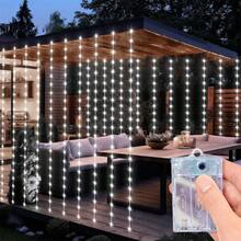 Fairy Tale LED Curtain Lights, Battery Powered 8 Modes String Lights, Bedroom Background Wedding Party Christmas Indoor Decoration Hanging Window Curtain String Lights - Battery Box Curtain Light - View 23