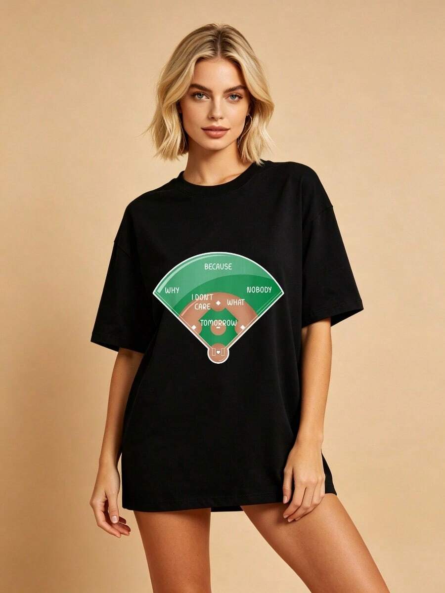 Women T-Shirts - 黑色 - 查看 1