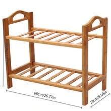2/3/4/5-Layer Bamboo Shoe Rack, Wooden Storage Rack, Suitable For Entryways, Wardrobes And Dormitories, With A Sturdy Structure, Easy To Assemble, And A Space-Saving Design, Which Can Be Used To Store Shoes, Plants And Daily Necessities. - Multiple Specifications - View 15