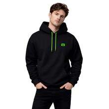 Men's Relaxed Fit Crab Print Hoodie Sweatshirt - Black and Green - View 1
