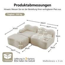 2 Seat L Shape Modular Sofa Beige - Beige 2 Seat - View 5