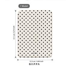 GIIPPA 復古白色底粉色波點印花 Kindle 保護殼，附可調節彈性手帶，自動喚醒/睡眠防震翻蓋電子書閱讀器外殼，兼容所有 Kindle Paperwhite、Basic Kindle 和 Kindle Colorsoft 版本，適合情人節、返校季、辦公室、聖誕節、萬聖節、感恩節假期，送女友的最佳禮物，完美的婚禮季禮物，復古波點閱讀美學 - 多色2 - 查看 9