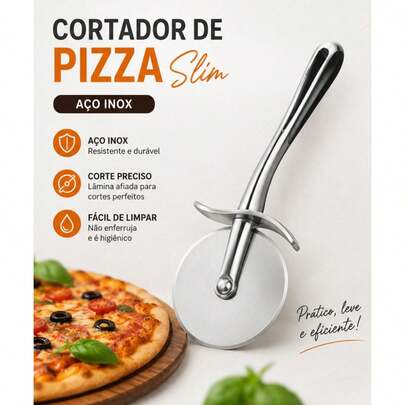 Cortador de Pizza Slim em Aço Inox