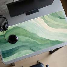 1pc Large Gaming Mouse Pad, Green Textured Design, Anti-Slip Washable Rubber Base, Large Size Desk Mat Office Accessory, Stain-Resistant Gaming Mouse Pad, Ideal Gift - Mouse Pad - View 12