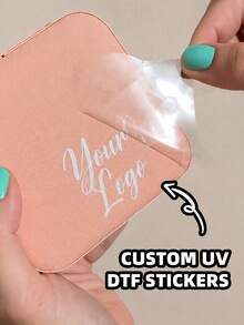 1/5/10/20/30pcs Personalized UV Transfer Stickers, Customizable Photo Slogan Pattern Decorative Stickers, Waterproof & Oil-Proof, Suitable For Brand Packaging, Wedding, Holiday, Party Supplies, Handmade Crafts, Gift Ribbons, Water Bottles, Small Business Supplies - Multicolor 1 - View 1