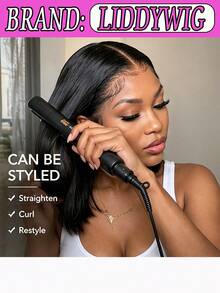100% Human Hair Bob Wigs 13x4 HD Lace Front Wigs Straight Brazilian Natural Color Human Hair Lace Frontal Wigs For Women Breathable ,Adjustable Band ,Large Lace Area Wig Cap 200% Density Transparent Lace Frontal Wig For Party, Cosplay, Daily Use - 自然色彩 - 查看 7