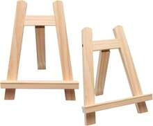 2 Pack Wooden Mini Easels 15x20cm Small Tabletop Display Stands For Paintings, Drawings & Picture Frames - 2pcs - View 2