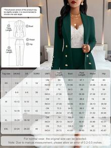 AIJ Amarilo Women's Solid Color Minimalist Daily Wear Long Sleeve Suit Set Spring - Dark Green - View 3