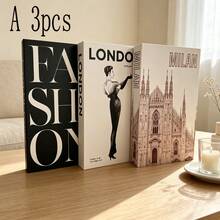 Foldable Fake Book Decor Nordic Home Magazine Decorative Book Sample Room Villa Study Minimalist Realistic Book Prop 2/3pcs - Decor Book - View 10