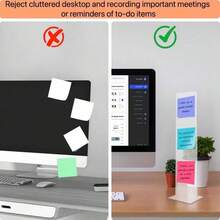 1pc Detachable High-Definition Transparent Acrylic Vertical Memo Board, Desktop Sticky Note & To-Do List Storage Stand, Minimalist Office Desk Schedule Organizer Accessory, Home Office Universal Desktop Task Planning Organizer Decorative Display - A - View 4