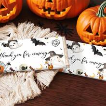 10pcs Halloween Theme Candy Bar Wrappers Stickers, Cute Ghost Pumpkin & Bat Design Halloween Mini Candy Chocolate Labels Stickers, Party Favor, Halloween Party Decoration, No Candy - Multicolor - View 5