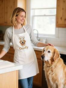 Personalized Photo Apron, Customized Dog Face Kitchen Apron, Funny Face Apron, Customized Picture Apron, Cooking Apron, Gift For Dog Lovers, Pet Owners, Home Cooks, BBQ, Baking, Kitchen, Suitable For Women, Men, Family, Friends - Multicolor - View 4