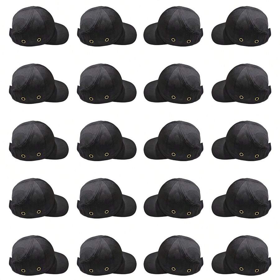 Bone com Capacete EPI Kit 20 Uni Obra Segurança do Trabalho Casquete Protecao Reparo Servico Oficina Resistente - A - Visão 1