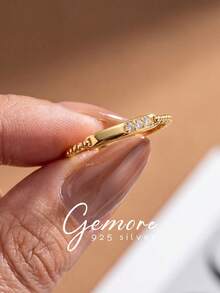 1pc Fashion Personalized Zirconia Ring, Women's Daily Commute Decorative Ring, Party Accessory, High-Quality Women's Ring, Exquisite Jewelry Gift - Fashionable and Personalized  Ring - View 1
