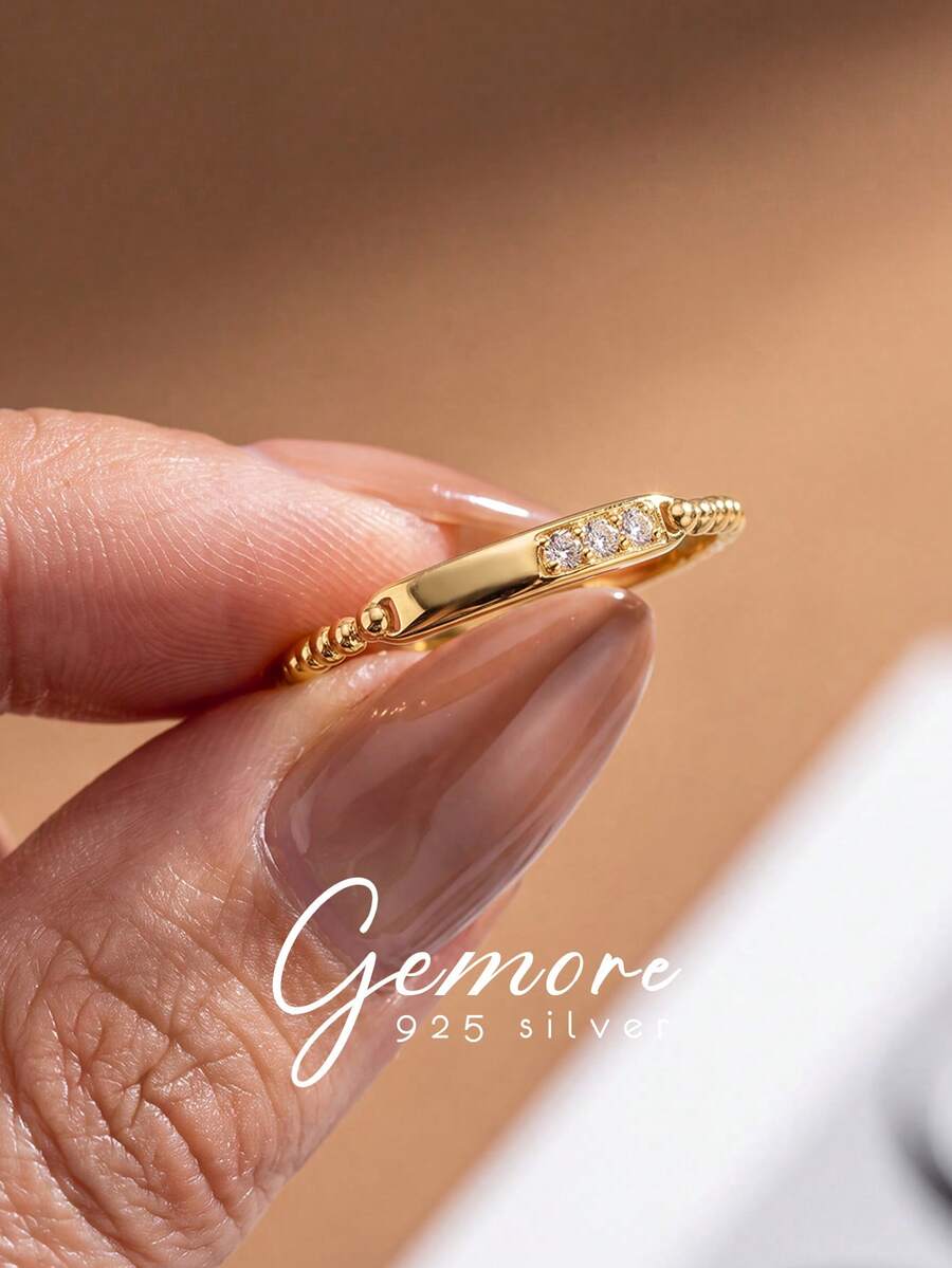 1pc Fashion Personalized Zirconia Ring, Women's Daily Commute Decorative Ring, Party Accessory, High-Quality Women's Ring, Exquisite Jewelry Gift - Fashionable and Personalized Ring - View 1