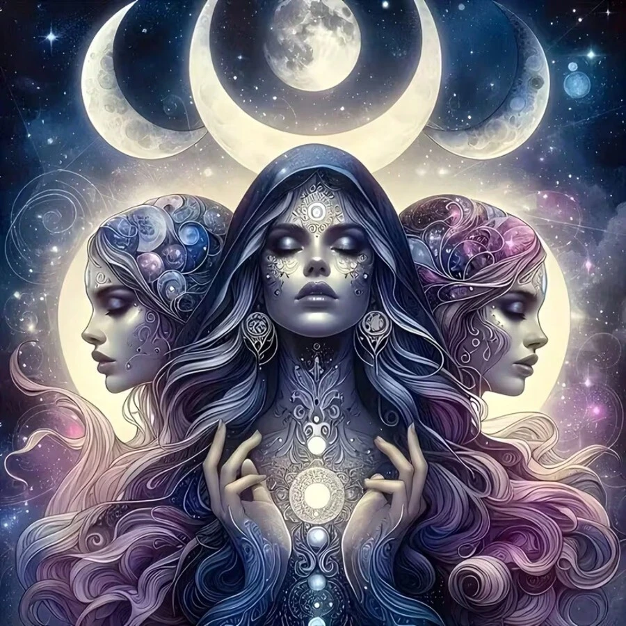 1PC DIY 5D Diamond Painting Kit Beautiful Woman Pattern - Round Full Diamond Art Mosaic Craft, Home Wall Decor, Unframed - No Frame - View 1