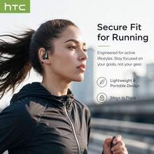 [Sports Wireless Earbuds]HTC New Open-Ear Sports Earphones, Stable Fit And Secure Wear, High-Definition Sound Quality, Full-Color LCD Touch Screen, Comfortable Fit For All-Day Wear, BT6.0 Fast Response, Suitable For Running, Cycling, Outdoor, Commuting, Travel And More - View 5