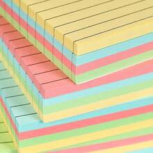 200/100sheets/Pack Lined Sticky Notes , 4 Colors Self Sticky Notes Pad Its, Bright Post Stickies Colorful Big Rectangular Sticky Notes For Laptop Phone Case Notebook Back To School Decor,Student Office Daily To Do List Notepad Stationery - one-size - View 10