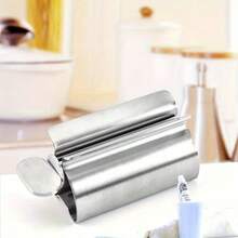 A Hygienic Manual Toothpaste Squeezer, Made Of 304 Stainless Steel, Designed For Easy Rolling. This Lightweight And Durable Bathroom Accessory Helps You Save Effort When Squeezing Toothpaste, Featuring A Stylish Metallic Appearance And Smooth Operation Experience - Squeezer - View 5