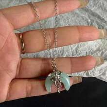 Y2K Cool Silver Star Moon Double Star Necklace Angel Friendship Pendant Long Chain Best Gift For Men And Women - Multicolor - View 6