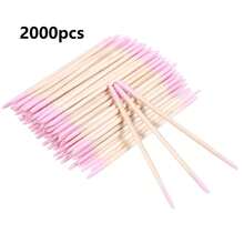 100/200/300/400/500/1000/2000 Pcs Double-Headed Wooden Nail Polish Wipes, Small Head Double-Headed Eyebrow Tattoo Beauty Tool Wipes, Approx. 100 Pcs/Pack (1/2/3/4/5/6/10/20 Pack) - Multicolor - View 11