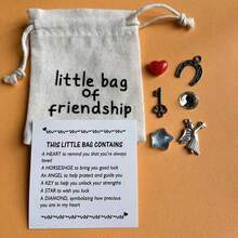 1/2/5pcs Friendship Bag Accessories Gift Set, Friendship Keepsake, Gift For Friends, Long Distance, Miss You - Multicolor - View 4