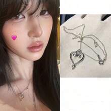 時尚 Aarin 愛心項鍊鎖骨鍊 女款飾品 女友生日禮物 - 彩色 - 查看 7