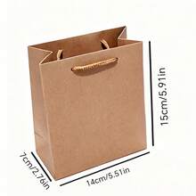 10pcs/5pcs Kraft Paper Gift Bags, Solid Color Minimalist Gift Bags, Suitable For Birthday, Wedding, Various Parties, Souvenir Gift Packaging Bags, Universal Gift Packaging Bags For Various Festivals - View 4