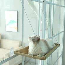 1pc Cat Hammock, Hanging Cat Bed, Window Pet Bed, Suitable For Cats And Small Dogs, Sunny Window Sill Seat, With Blanket, Load Capacity 5kg, Pet Accessories - one-size - View 3