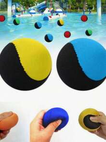 Water Bouncing Ball, TPR Gel Core Skip Ball For Pool Beach Lake, Splash Ball Summer Outdoor Water Toy For Adults Family Fun, Floating Reusable - 彩色 - 查看 8