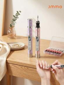 JMMO Portable Electric Nail Drill, Rechargeable Cordless Nail File Machine With LED Display, Professional Manicure Pedicure Polishing Tool Kit With 12 Nail Drill Bits For Home Salon Nail Care - Multicolor - View 1