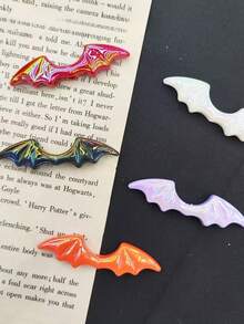 10 peças/Conjunto Pingente Vertical de Asa de Morcego em Acrílico Eletrolítico, Contas DIY Feitas à Mão para Halloween, Adequado para Carro, Telefone, Caneta, Joias - Multicolorido - Visão 5