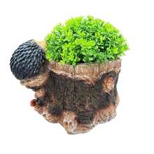 Resin Hedgehog Garden Stake Planter, Outdoor Garden Decor, Perfect Gift For Decorating Garden Lawn And Yard - A - View 6